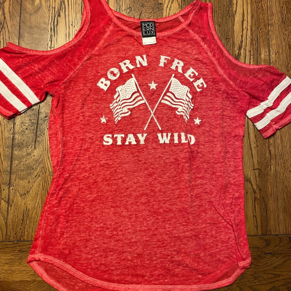 [Modern Lux] Red USA sleeveless tshirt 🇺🇸